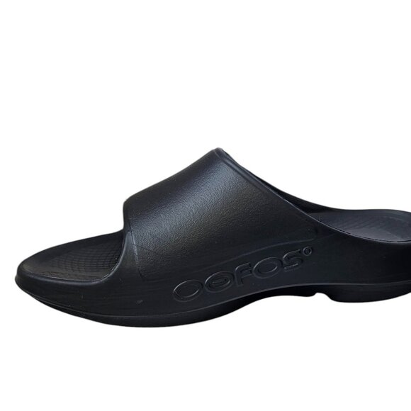 OOFOS Mens OOahh Sports Flex Slip On Slide Sandals, Comfort, Black, Size 10 - Picture 2 of 10